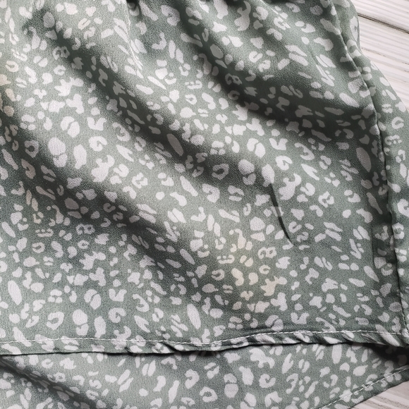 Princess Polly Green Leopard Cheetah Tiered Dress - Picture 9 of 10